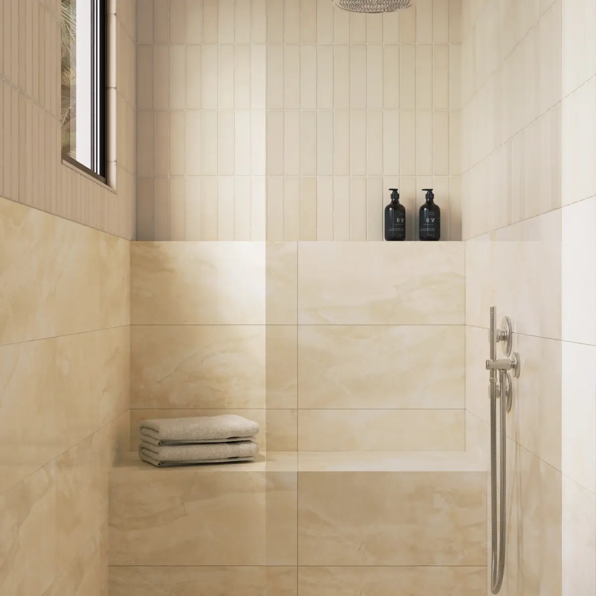 Gemma 24" x 48" Honed Porcelain Field Tile in Beige Onyx - Image 3