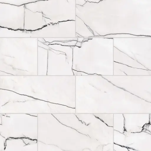 Gemma 12" x 24" Field Tile Polished in Bianca