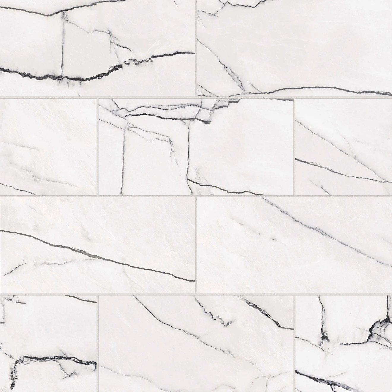 Gemma 12" x 24" Field Tile Polished in Bianca