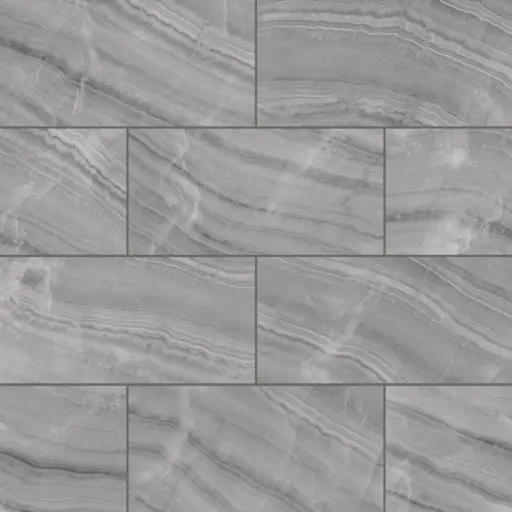 Gemma 12" x 24" Polished Porcelain Field Tile in Grey Onyx