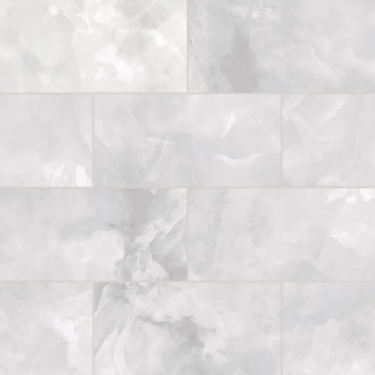 Gemma 12" x 24" Polished Porcelain Field Tile in White Onyx