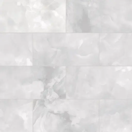 Gemma 12" x 24" Polished Porcelain Field Tile in White Onyx