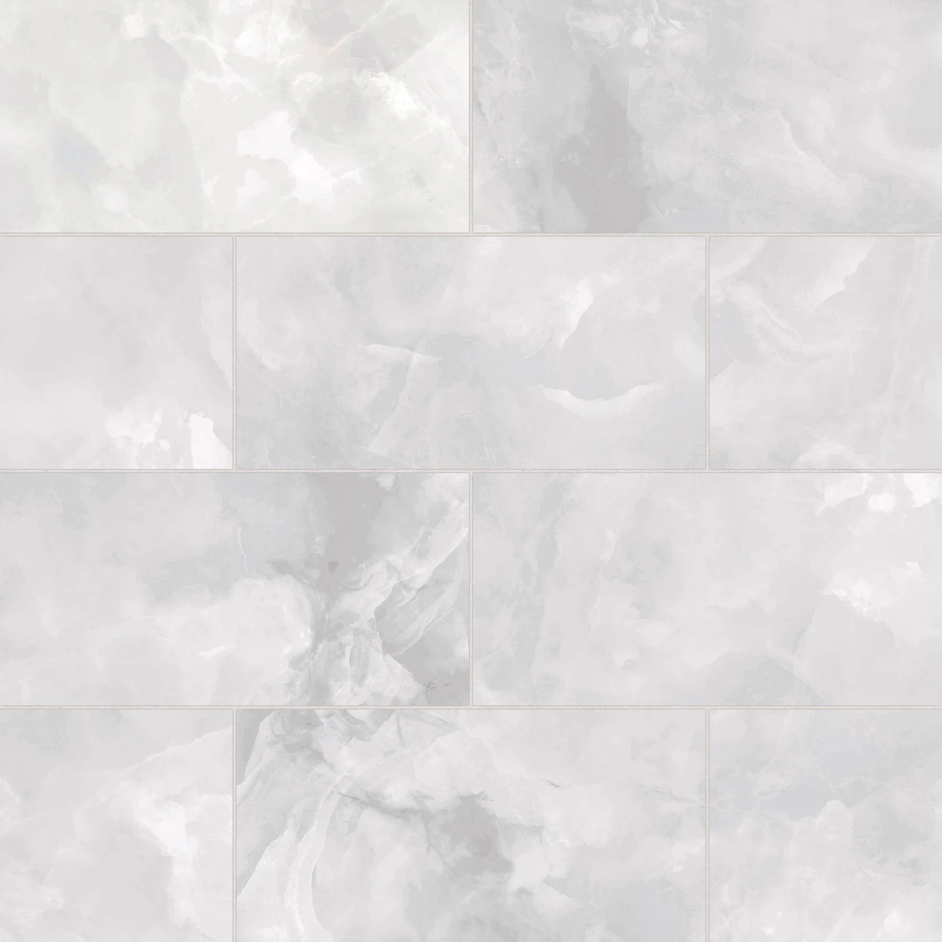 Gemma 12" x 24" Polished Porcelain Field Tile in White Onyx