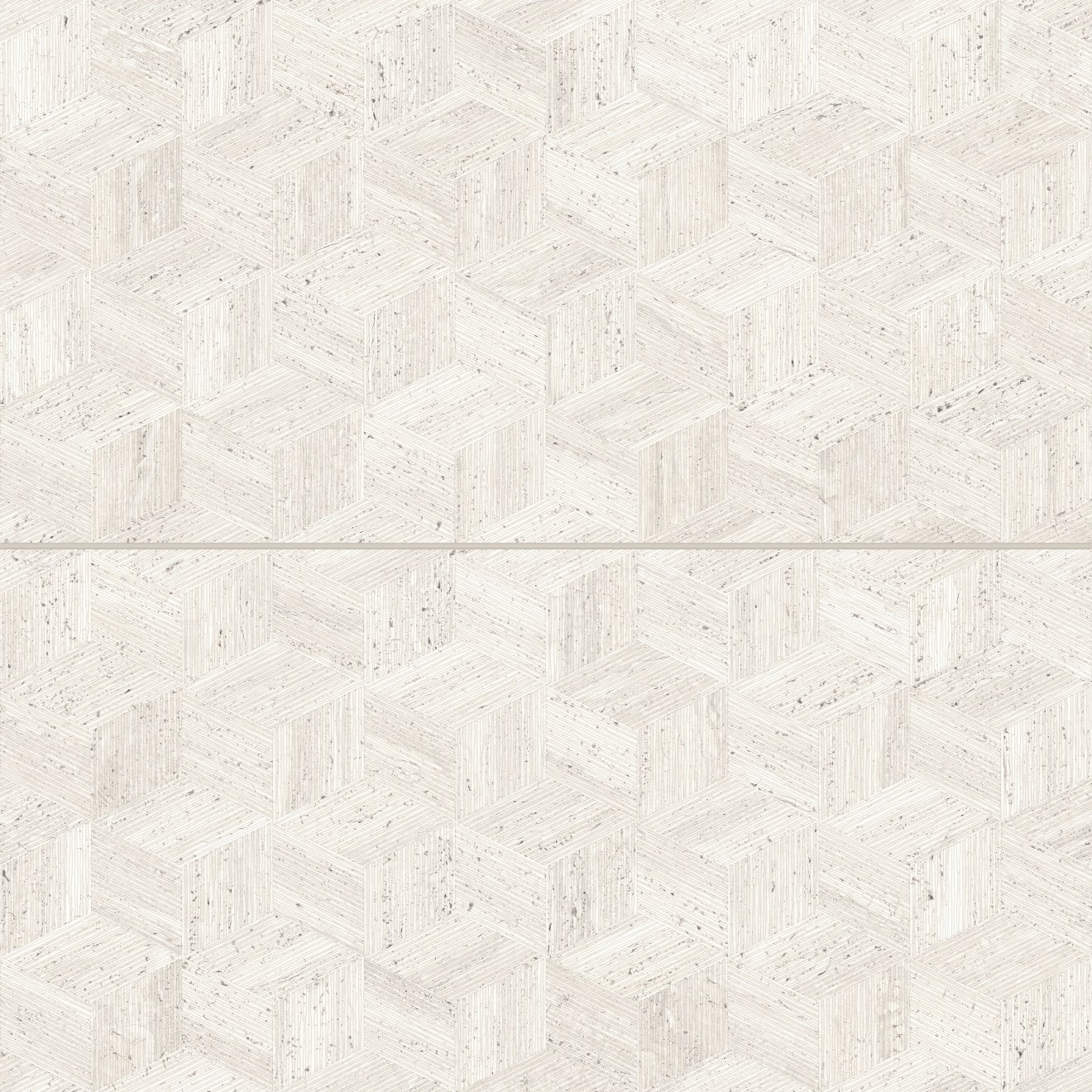 Sensi Roma 24" x 48" Satin Porcelain Cube Deco in White