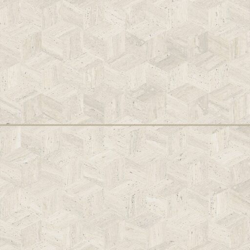 Sensi Roma 24" x 48" Satin Porcelain Cube Deco in Ivory