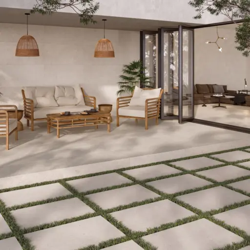 Poetry Stone 3" x 24" Matte Porcelain Bullnose in Ecru