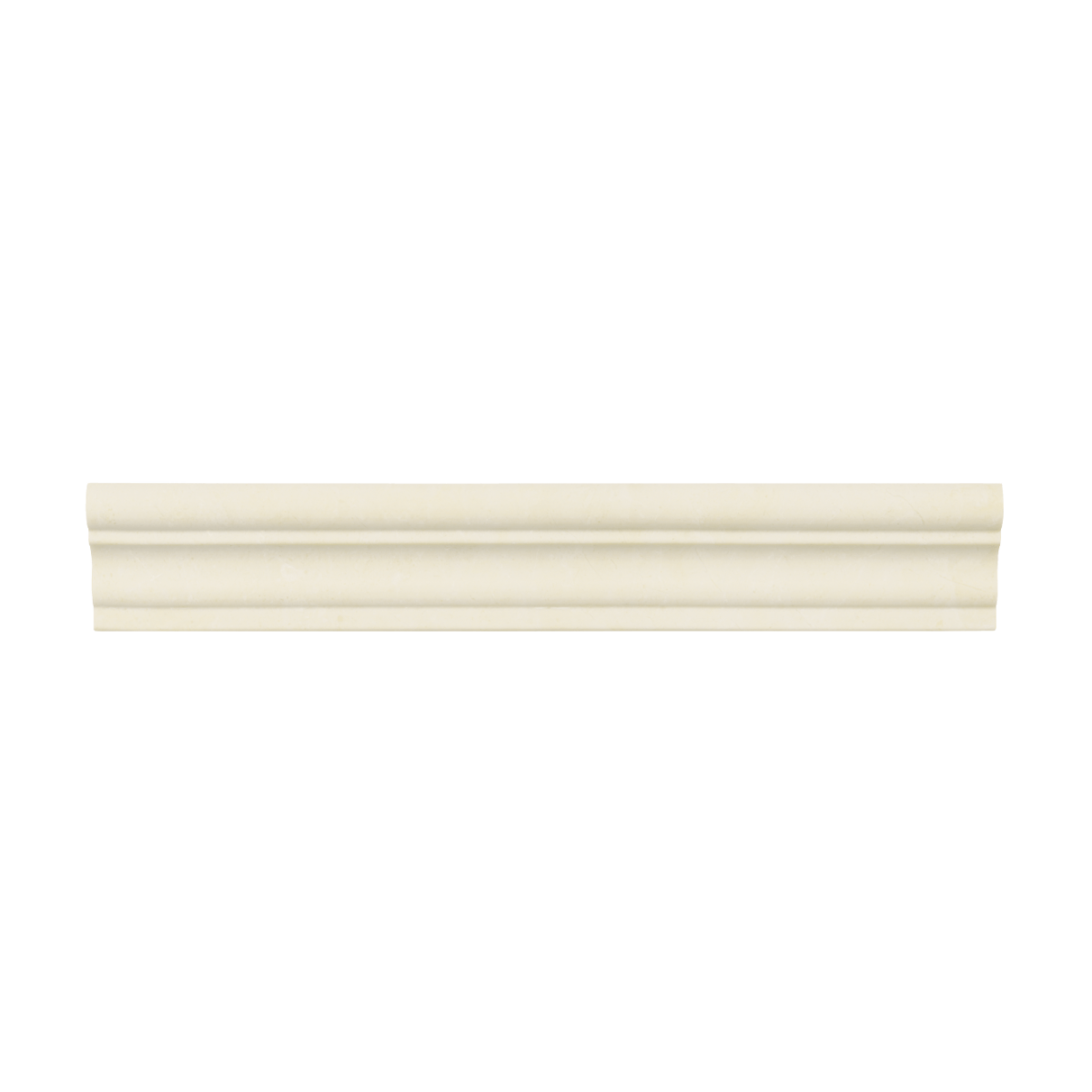 Caspian Bisque 2" x 12" Honed Marble Mesh Back Chair Rail