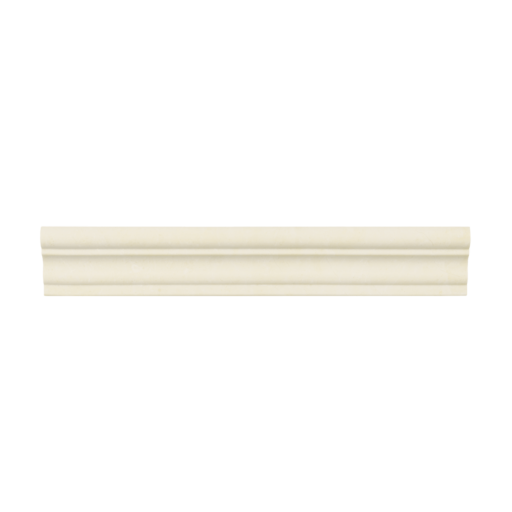 Caspian Bisque 2" x 12" Honed Marble Mesh Back Chair Rail