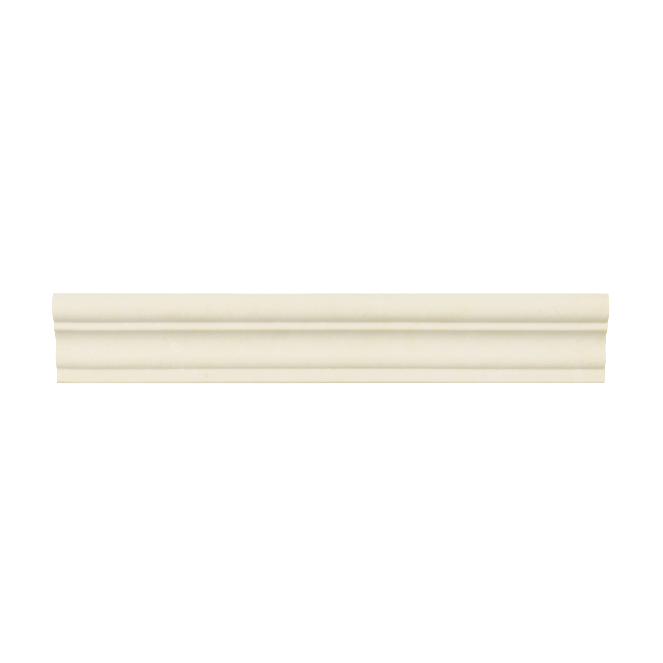 Caspian Bisque 2" x 12" Honed Marble Mesh Back Chair Rail