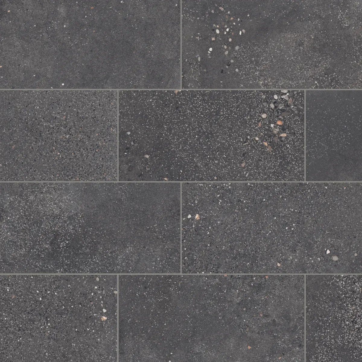 Area 51 12" x 24" Matte Porcelain Field Tile in Black