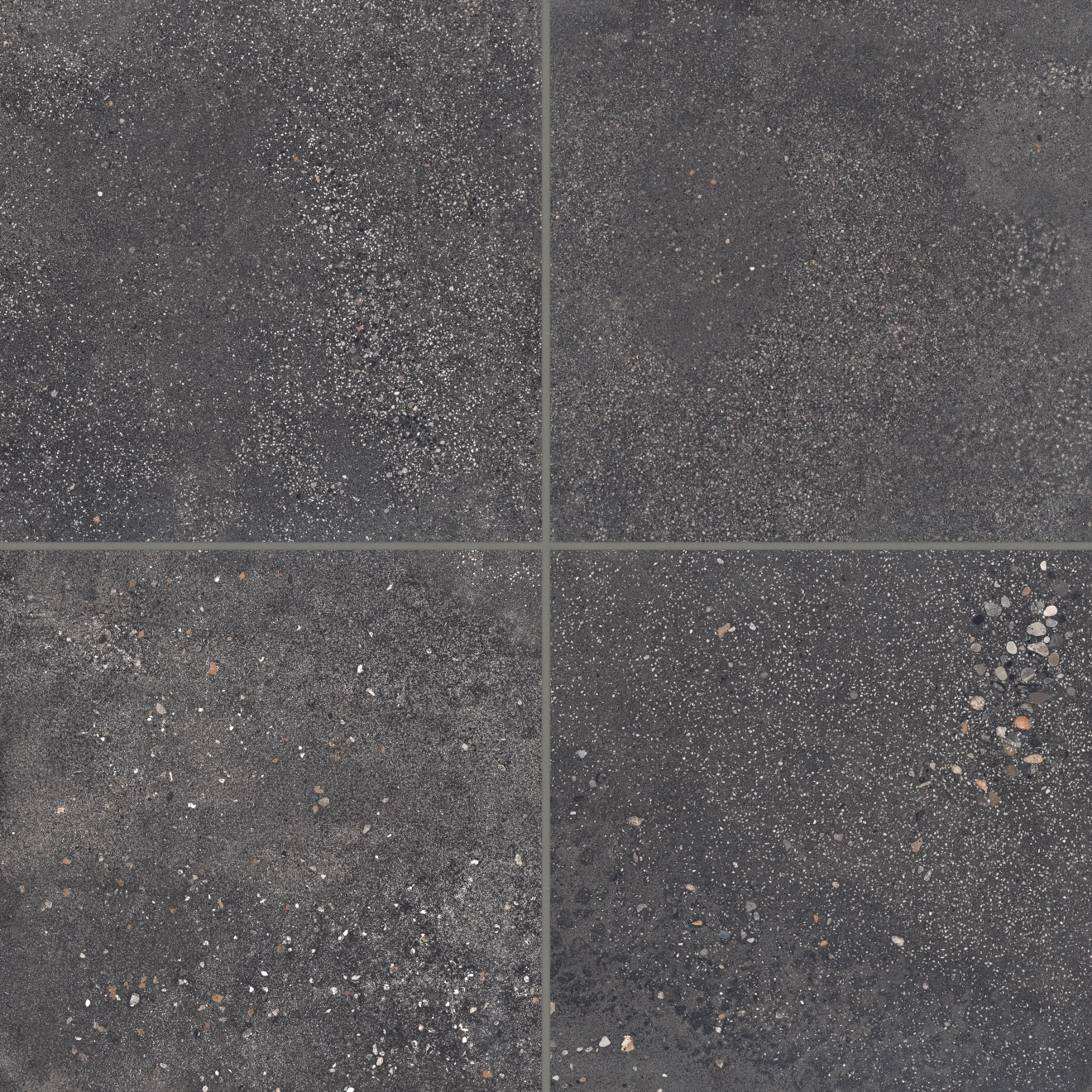 Area 51 24" x 24" Matte Porcelain Field Tile in Black