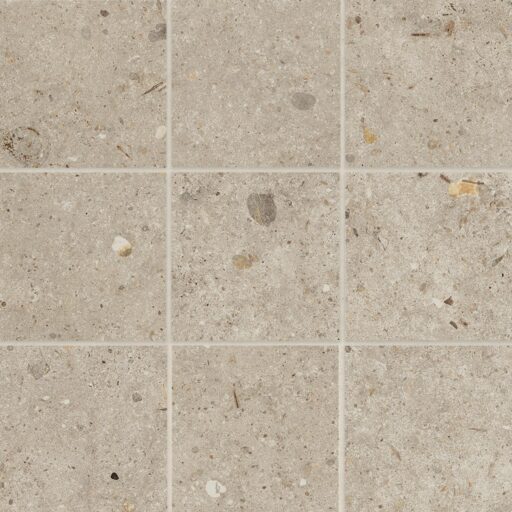 Poetry Stone 4" x 4" Matte Porcelain Mosaic in Ecru