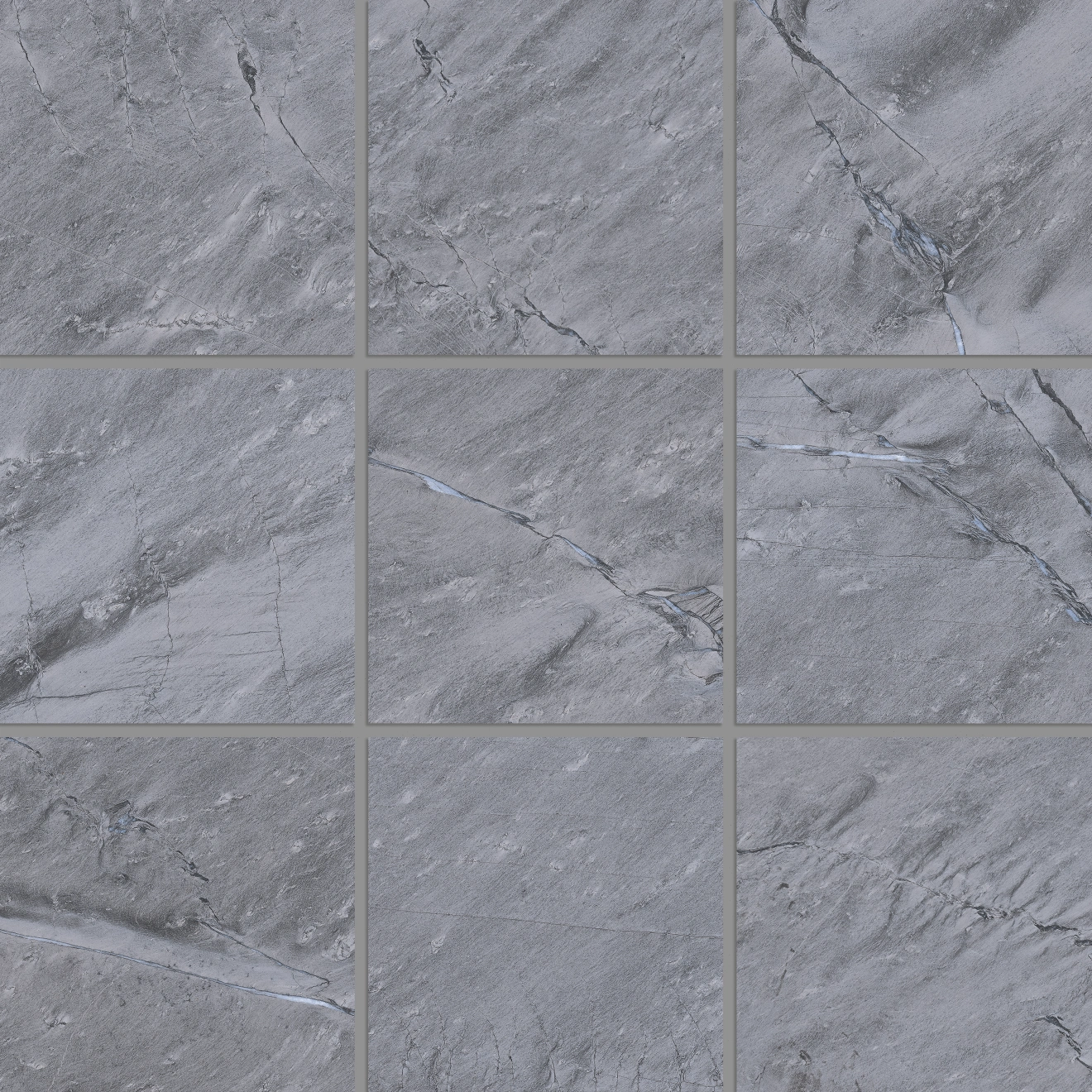 Prati 4" x 4" Honed Porcelain Mosaic in Breccia Grey
