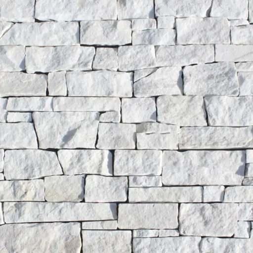 Jumbo Ledger 8" x 22" Marble Wired Mesh in Glacier White