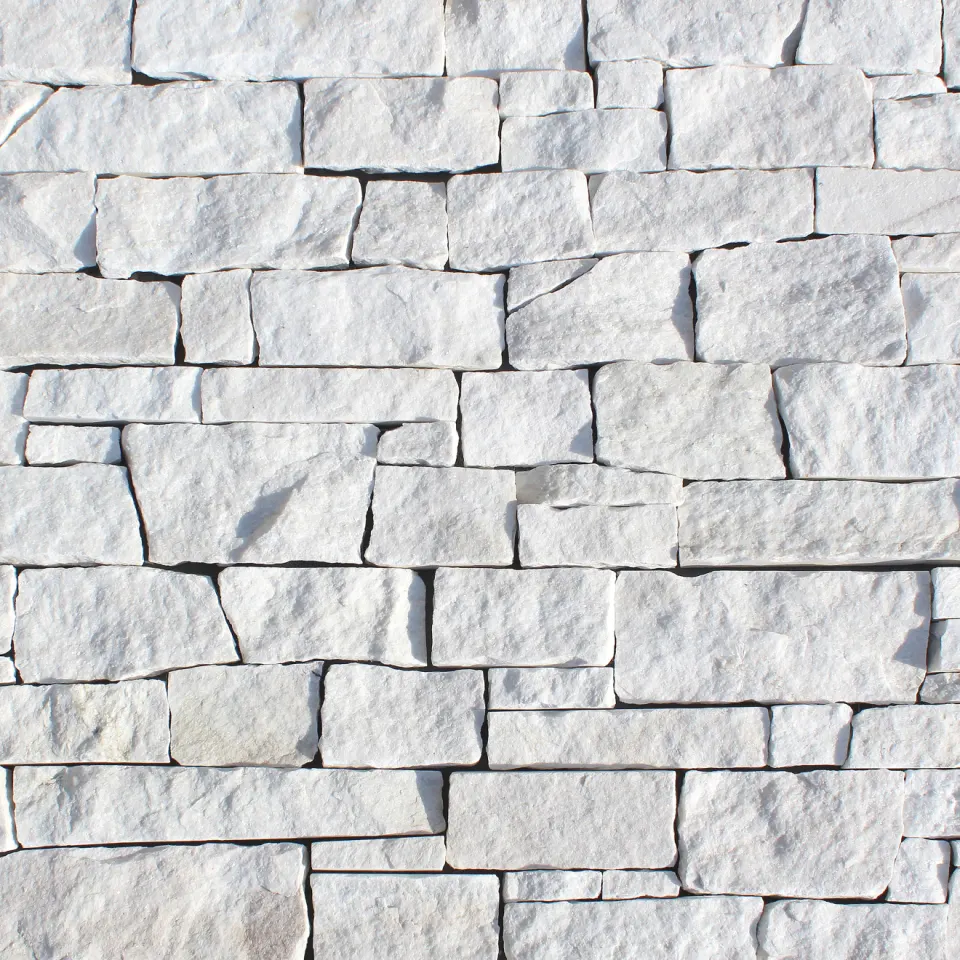 Jumbo Ledger 8" x 22" Marble Wired Mesh in Glacier White