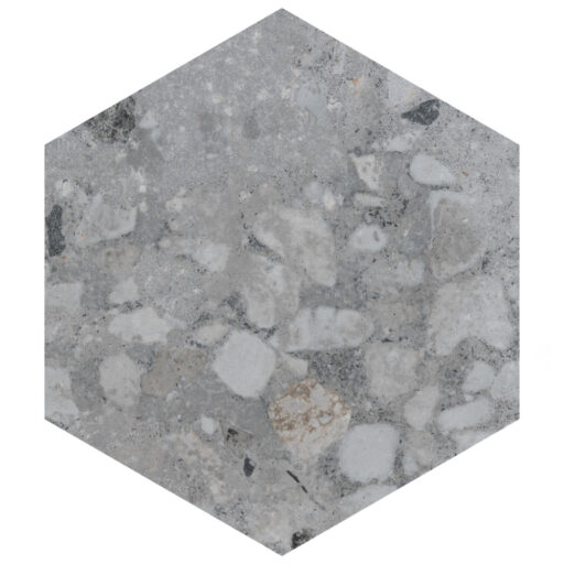 Recycle Hex River White 8-1/2 in. x 9-7/8 in. Porcelain Floor and Wall Tile