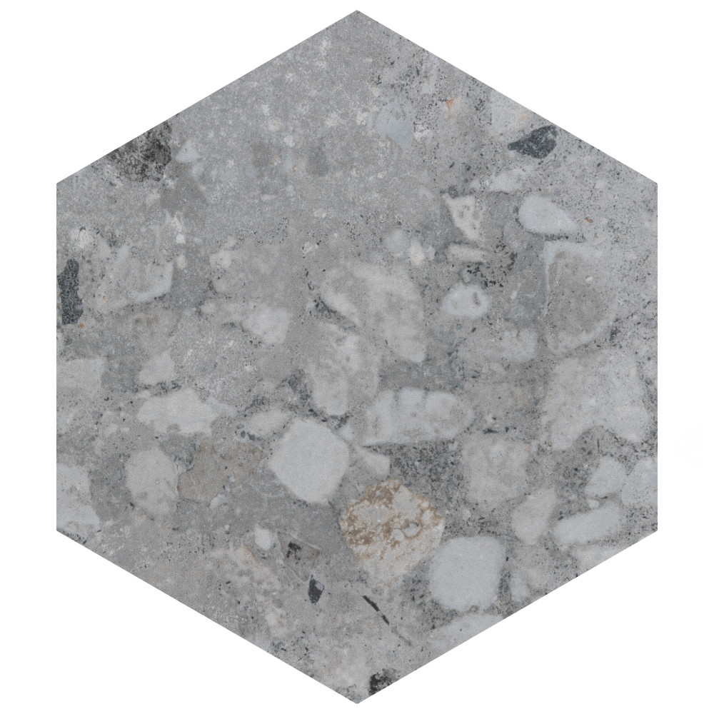 Recycle Hex River White 8-1/2 in. x 9-7/8 in. Porcelain Floor and Wall Tile