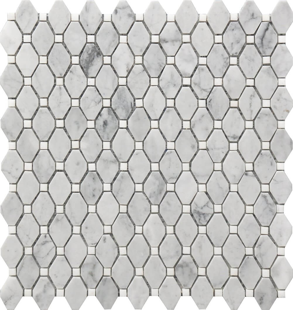 Small Marble Rhombus Mosaic 12X12