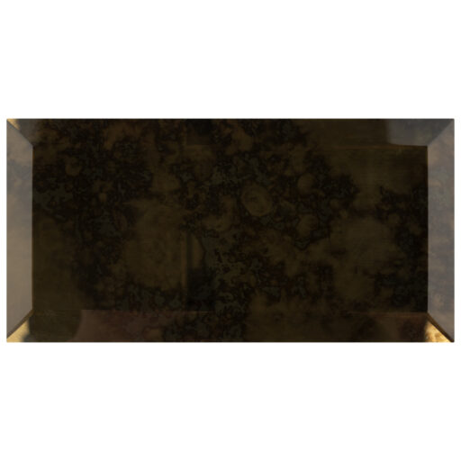 Lustre Beveled Antique Gold 3 in. x 6 in. Glass Wall Tile