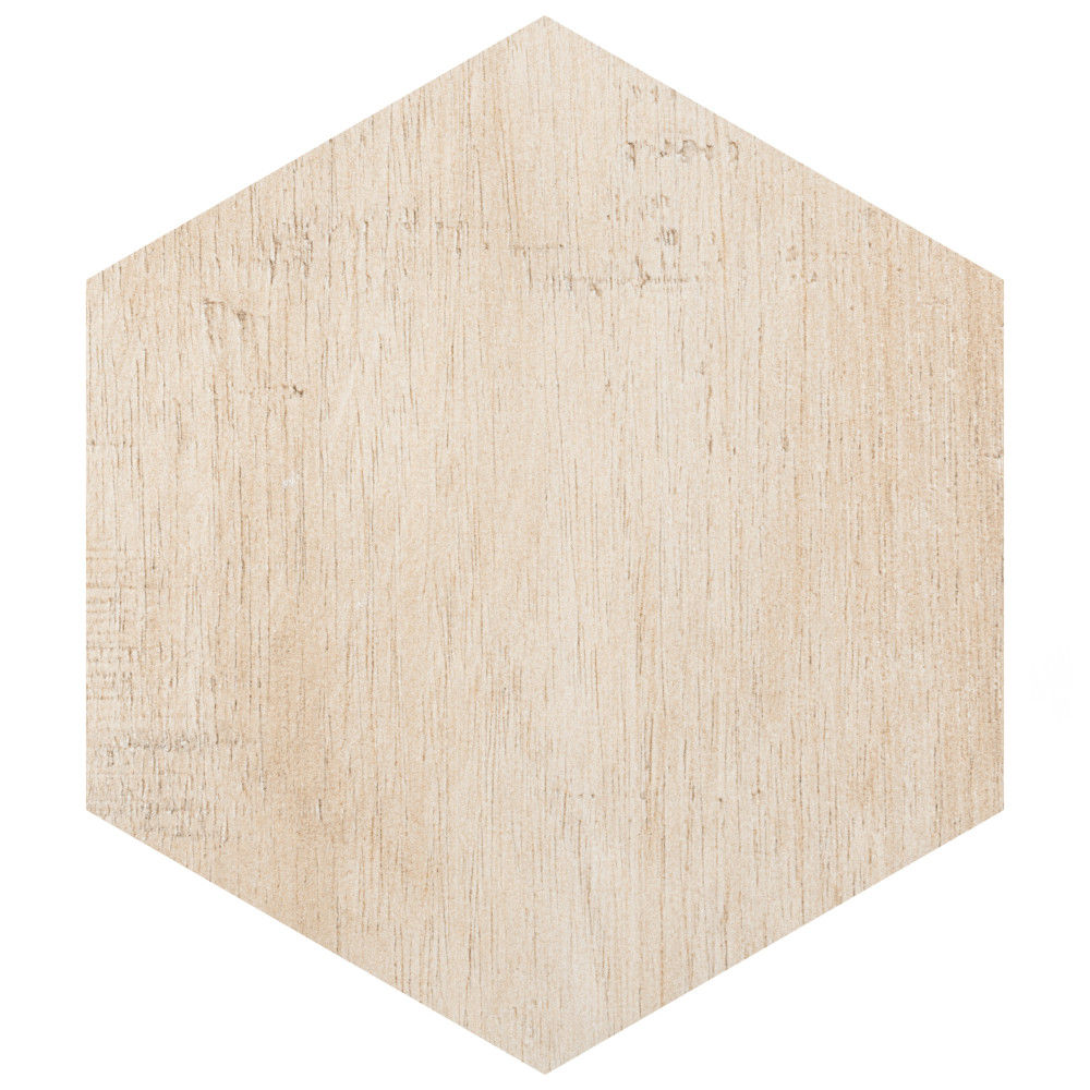 Sawnwood Hex Beige 8-5/8 in. x 9-7/8 in. Porcelain Floor and Wall Tile