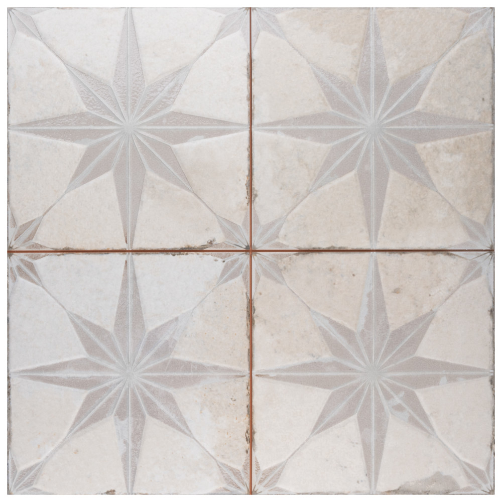 Kings Star Luxe White 17-5/8 in. x 17-5/8 in. Ceramic Floor and Wall Tile