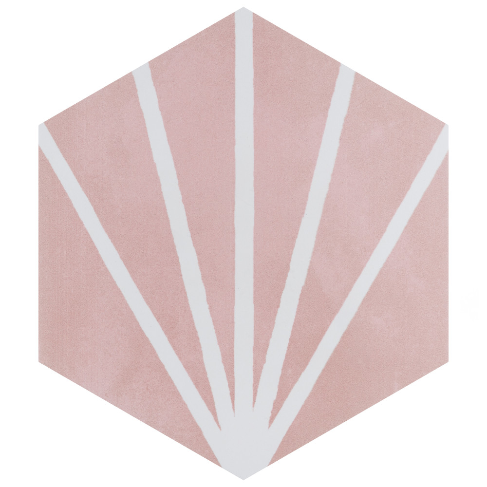 Horizon Dusk Hex Rosa 7-3/4 in. x 9 in. Ceramic Floor and Wall Tile