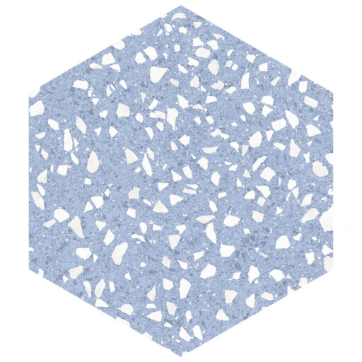 Venice Hex Sky 8-5/8 in. x 9-7/8 in. Porcelain Floor and Wall Tile