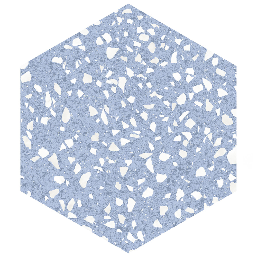 Venice Hex Sky 8-5/8 in. x 9-7/8 in. Porcelain Floor and Wall Tile