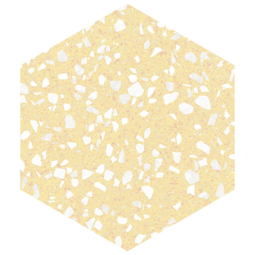 Venice Hex Yellow 8-5/8 in. x 9-7/8 in. Porcelain Floor and Wall Tile
