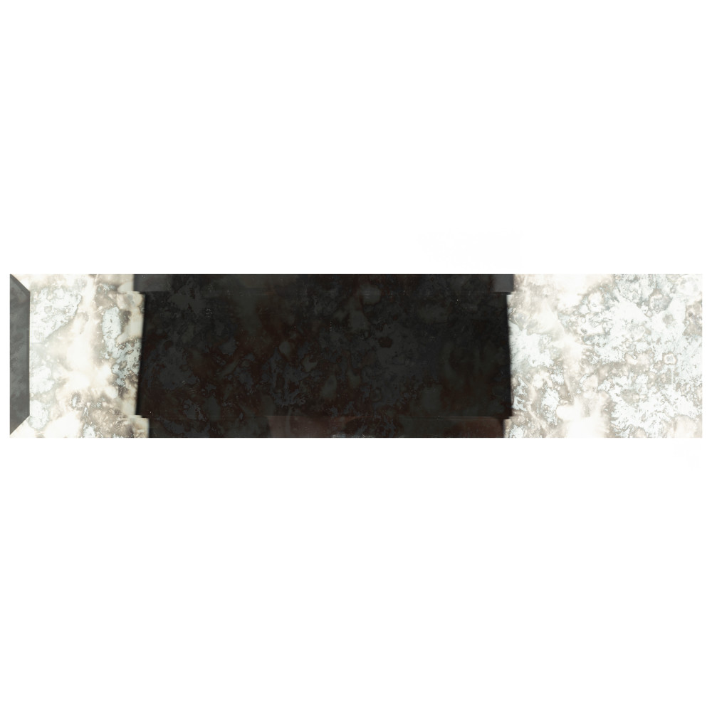 Lustre Beveled Antique Mirror 3 in. x 12 in. Glass Wall Tile