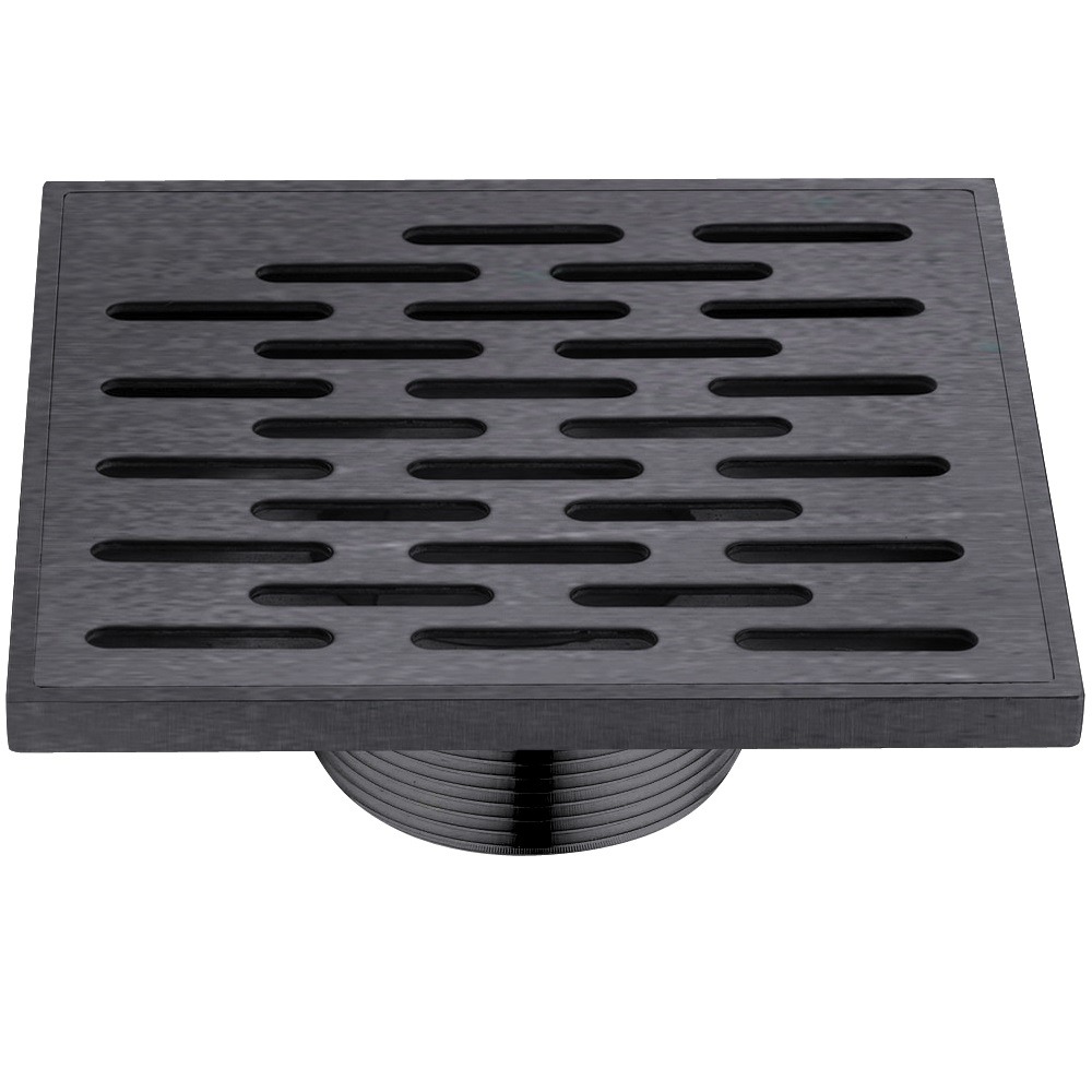 Dawn® Yangtze River Series - Square Shower Drain 5"L Dark Brown Finished (Threaded)