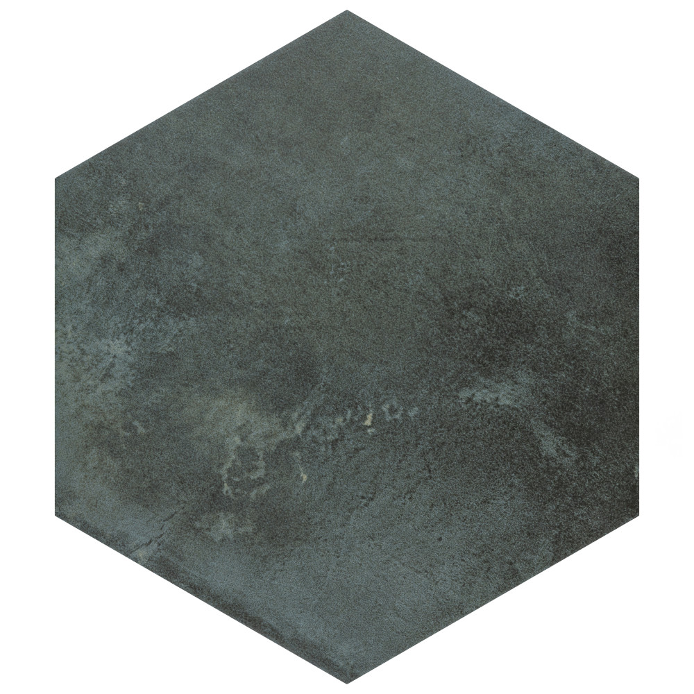 Industrial Hex Green 8-1/2 in. x 9-7/8 in. Porcelain Floor and Wall Tile