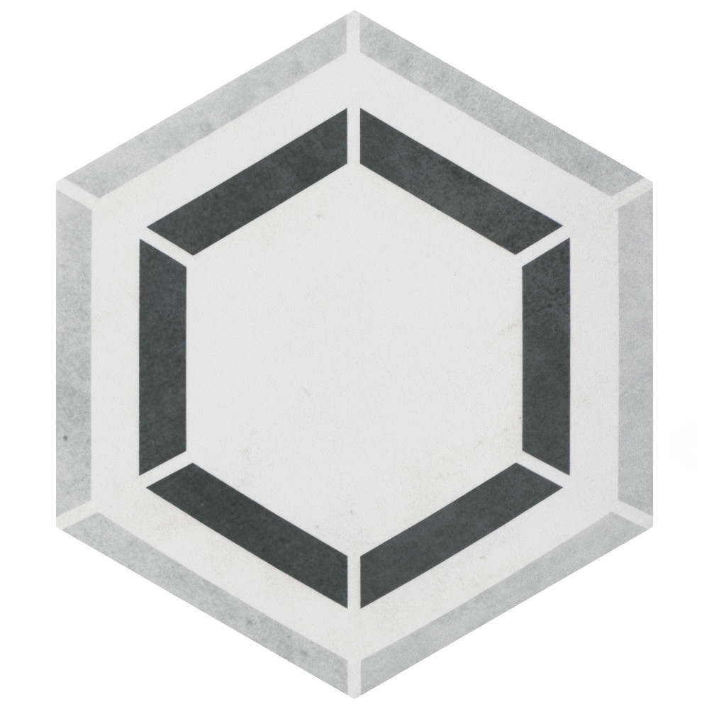 Coco Hex Geo Classic 7 in. x 8 in. Porcelain Floor and Wall Tile