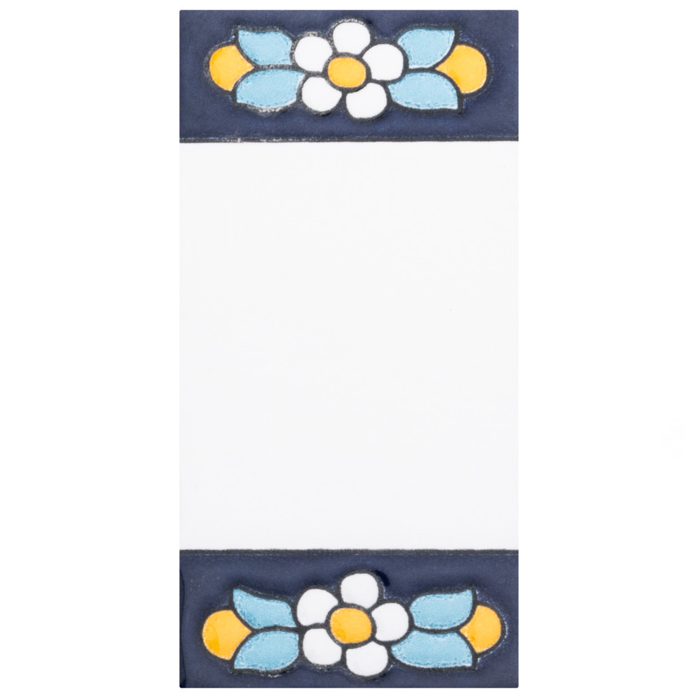Sevillano Flora Address Accents Blank 2-1/8 in. x 4-3/8 in. Ceramic Wall Tile