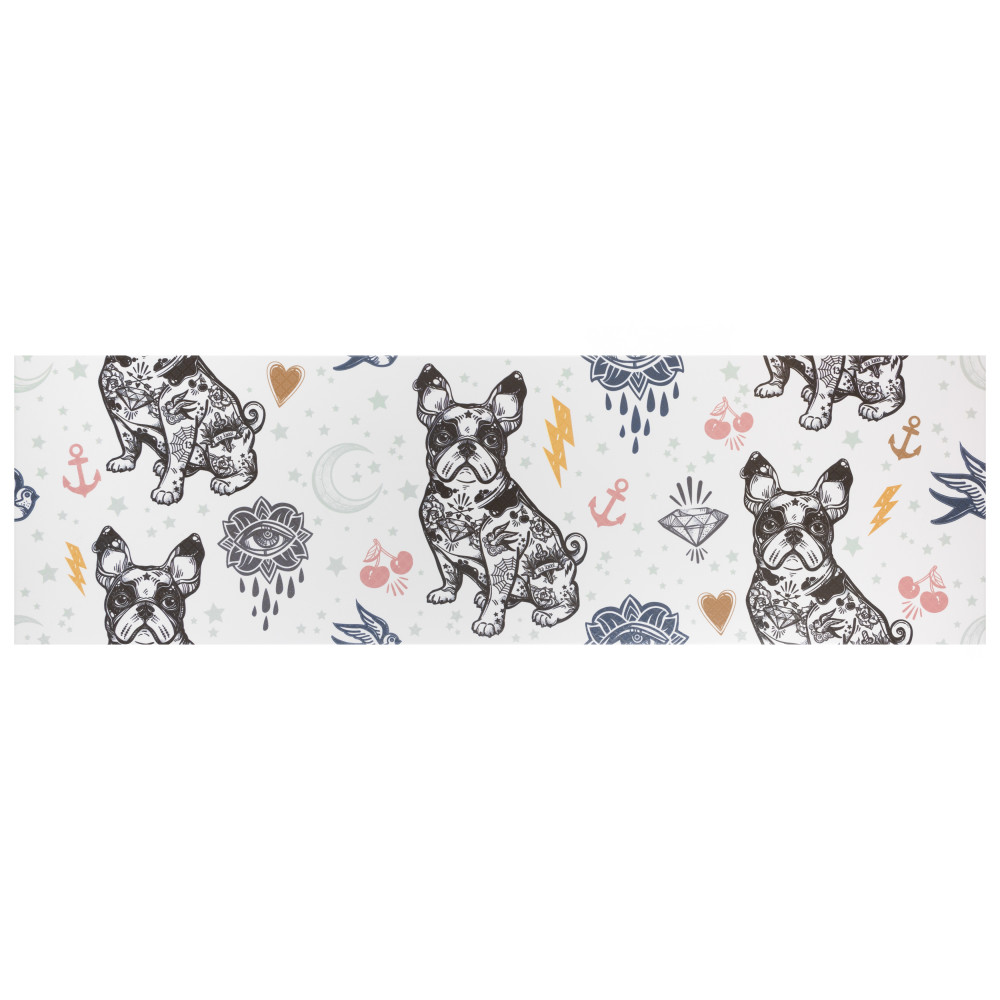 Rockstar Frenchie 11-3/4 in. x 39-1/8 in. Ceramic Wall Tile
