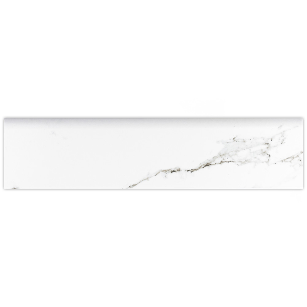 Timeless Battiscopa Calacatta 3-1/8 in. x 12-3/4 in. Ceramic Wall Trim