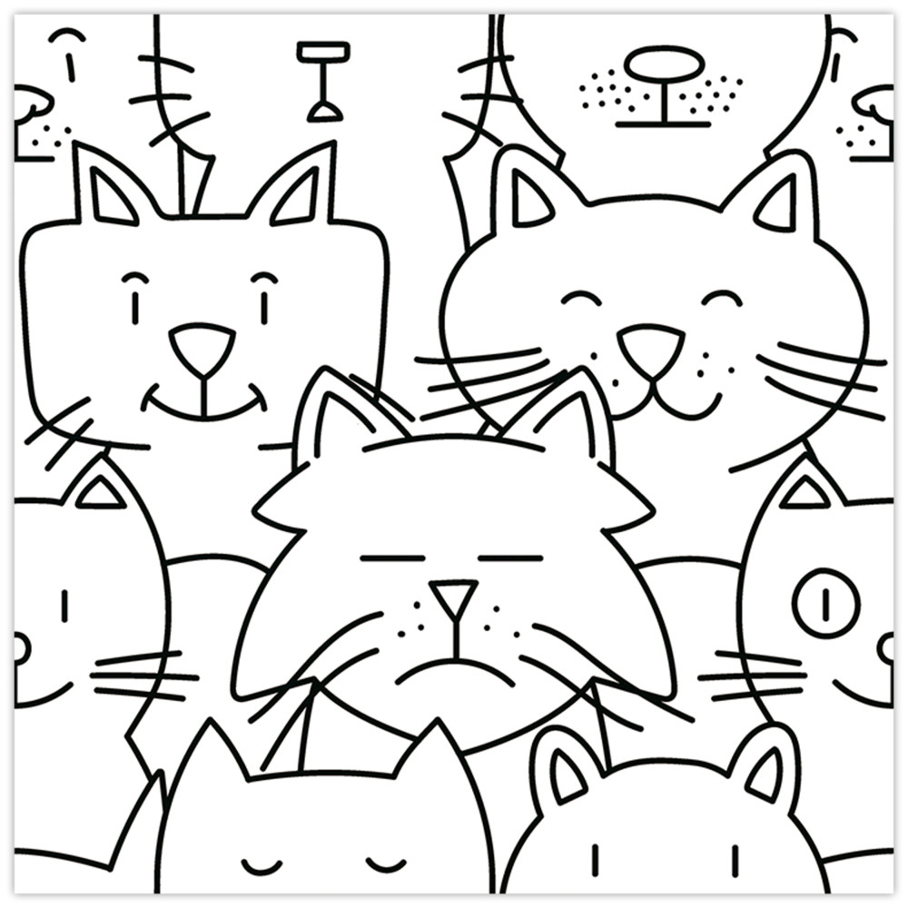 Oh My Cat 9-3/4 in. x 9-3/4 in. Porcelain Floor and Wall Tile