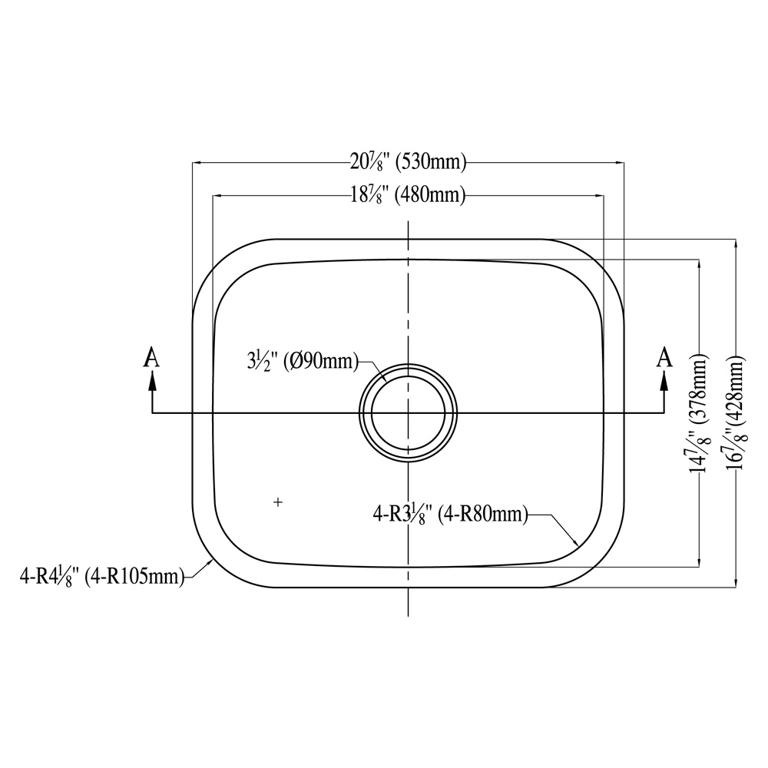 Dawn® Undermount Single Bowl Sink