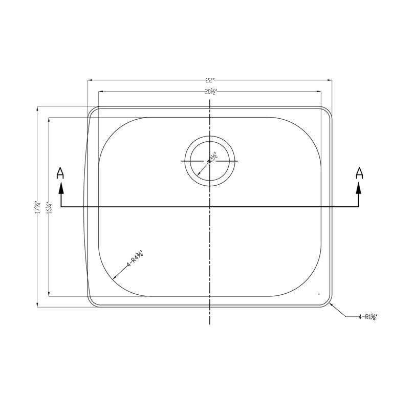 Dawn® Top Mount Single Bowl Bar Sink