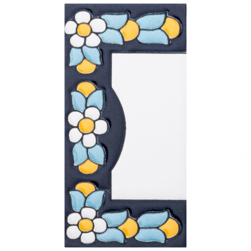 Sevillano Flora Address Accents Edge 2-1/8 in. x 4-3/8 in. Ceramic Wall Tile