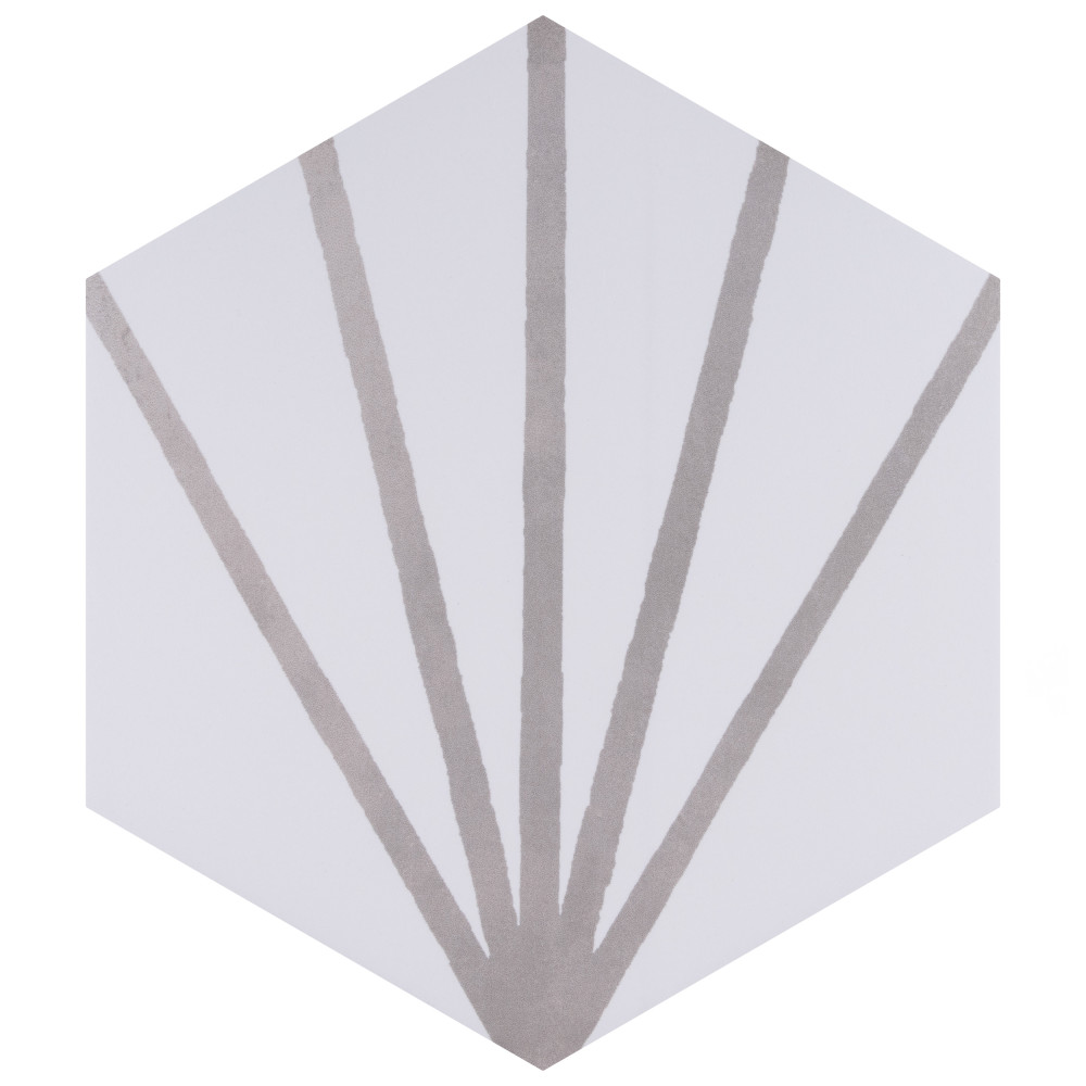 Horizon Dawn Hex Gris 7-3/4 in. x 9 in. Ceramic Floor and Wall Tile