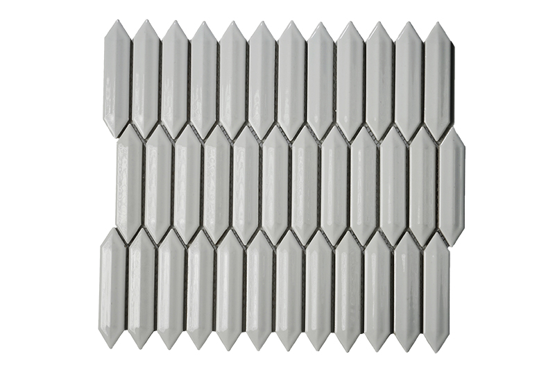 Mg White 3D Picket 1X4 Mosaic