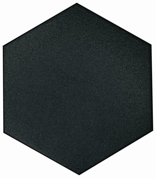 Casablanca Solid Black 8X9 Hexagon