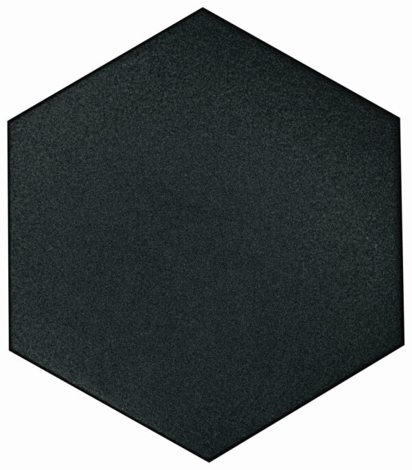 Casablanca Solid Black 8X9 Hexagon