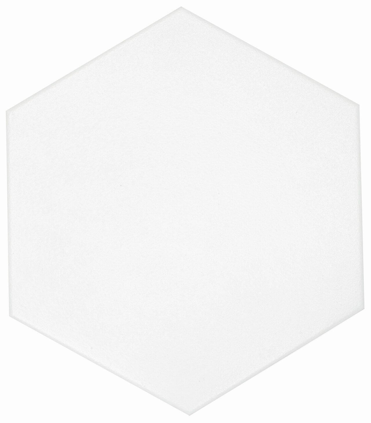 Casablanca Solid White 8X9 Hexagon