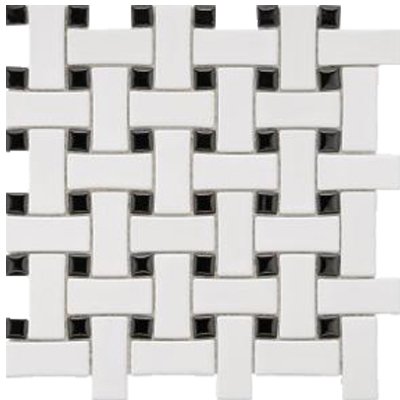 Mg White Basket Weave 12X12 Mos