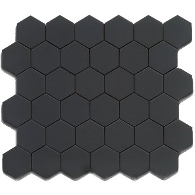 Mg Black 12X12 Mos. Hexagon 2X2