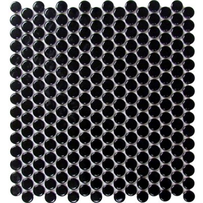 Mg Black Penny Round Mos 12X12