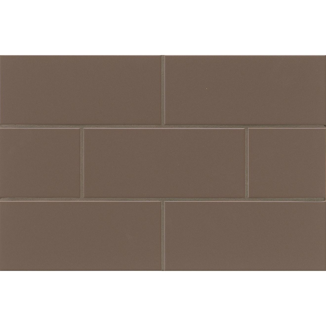 Traditions 4" x 10" Glossy Ceramic Tile in Cocoa