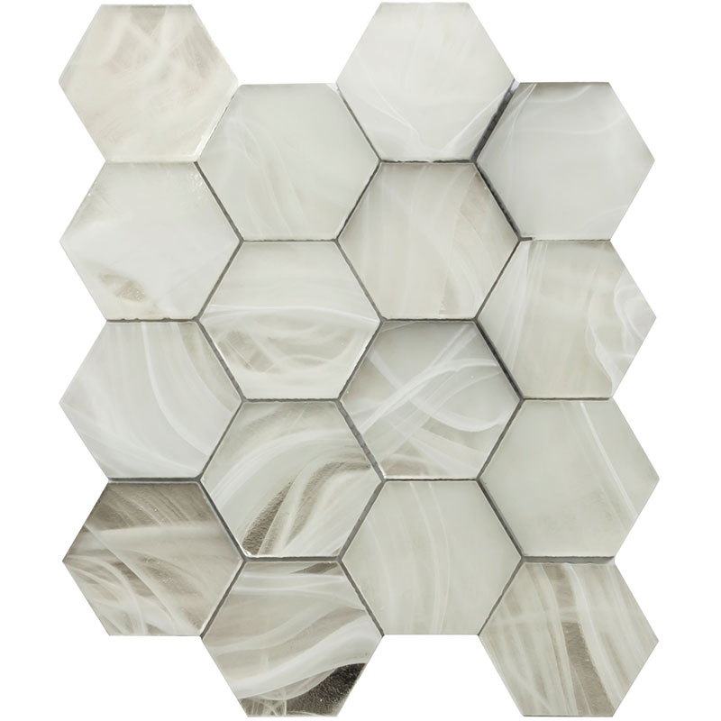 Silver White Hex 9.1 X 10.5